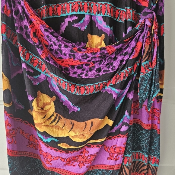 The Jessica Vintage Wrap Dress Colorful Patterned - Picture 2 of 7